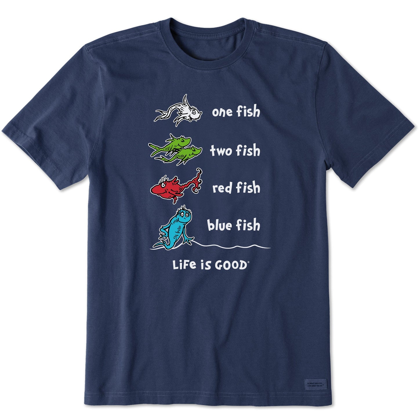 Men's One Fish Two Fish Book Cover Short Sleeve Tee