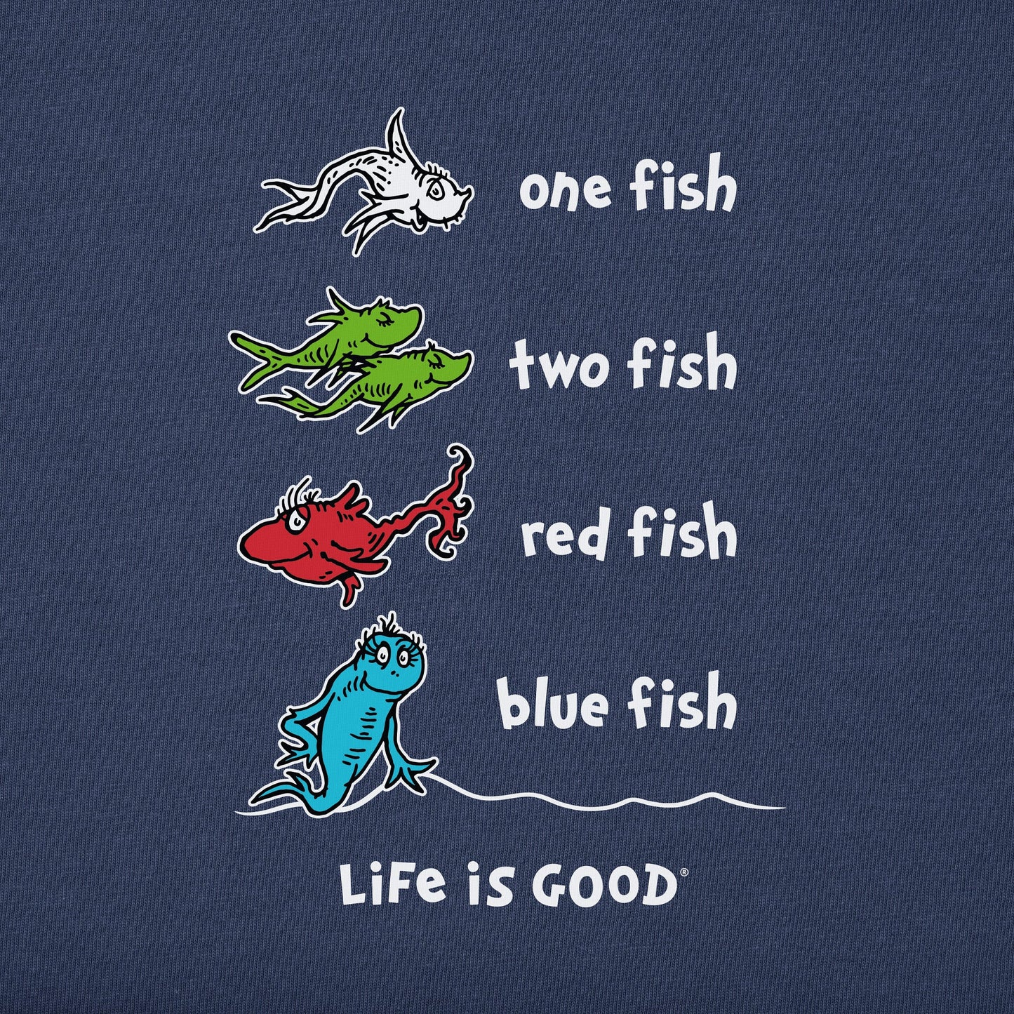 Men's One Fish Two Fish Book Cover Short Sleeve Tee