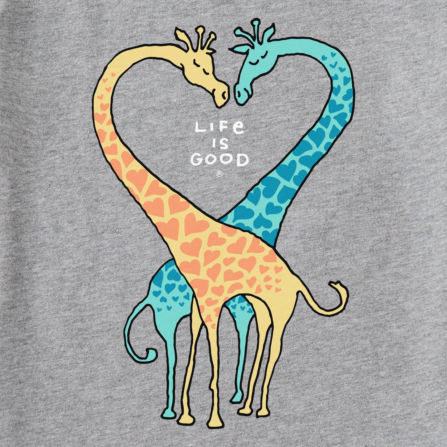 Women's Giraffe Heart Short Sleeve Tee