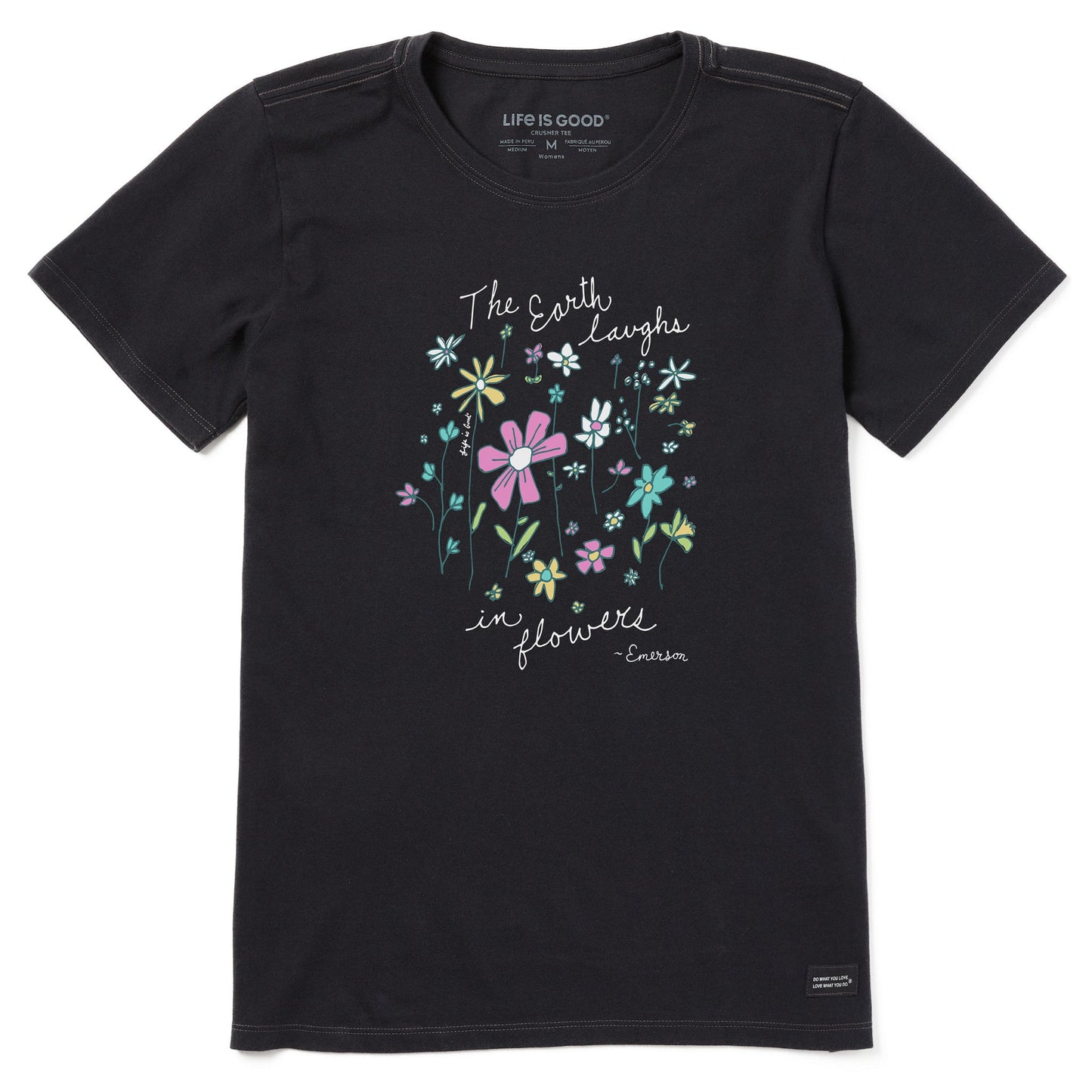 Women's Earth Laughs in Wildflowers Short Sleeve Tee