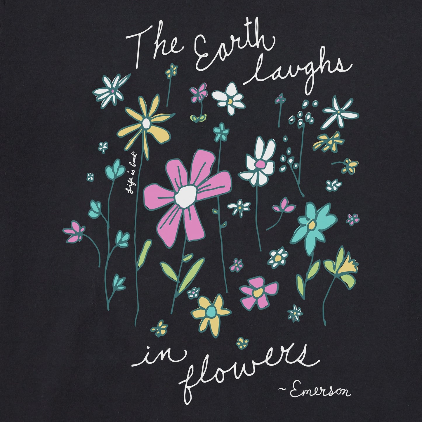 Women's Earth Laughs in Wildflowers Short Sleeve Tee