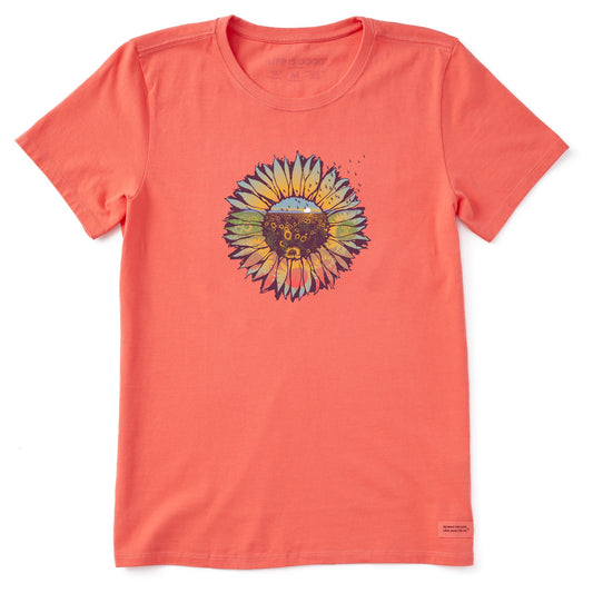 Women's Sunflowerscape Short Sleeve Crusher Tee