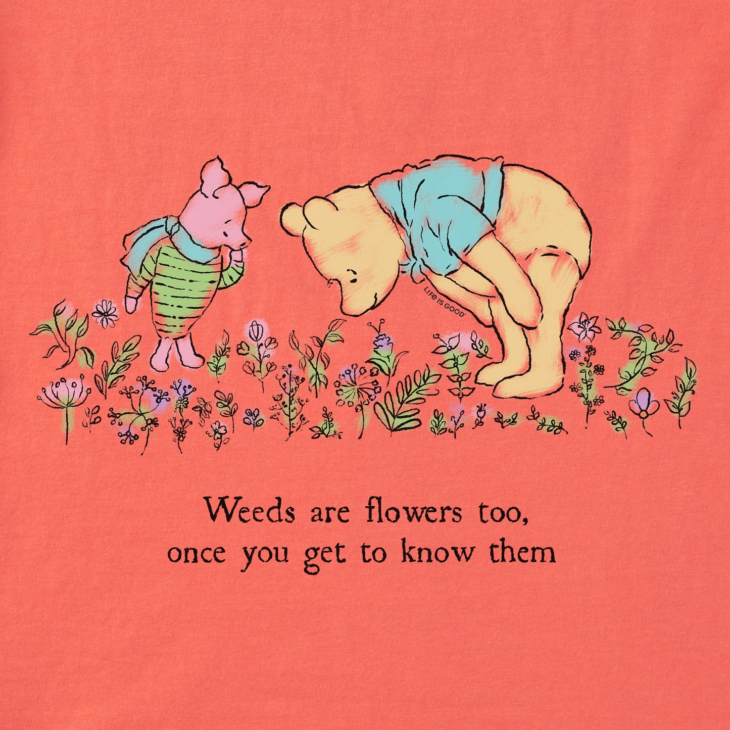 Women's Winnie & P Weeds are Flowers Short Sleeve Tee