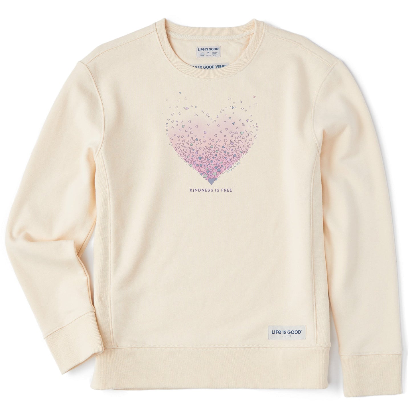 Women's Kindness is Free Evaporating Heart Simply True Crew