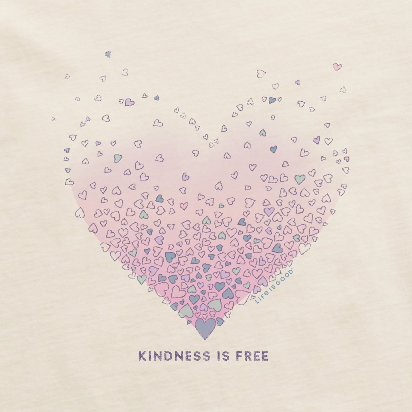 Women's Kindness is Free Evaporating Heart Simply True Crew