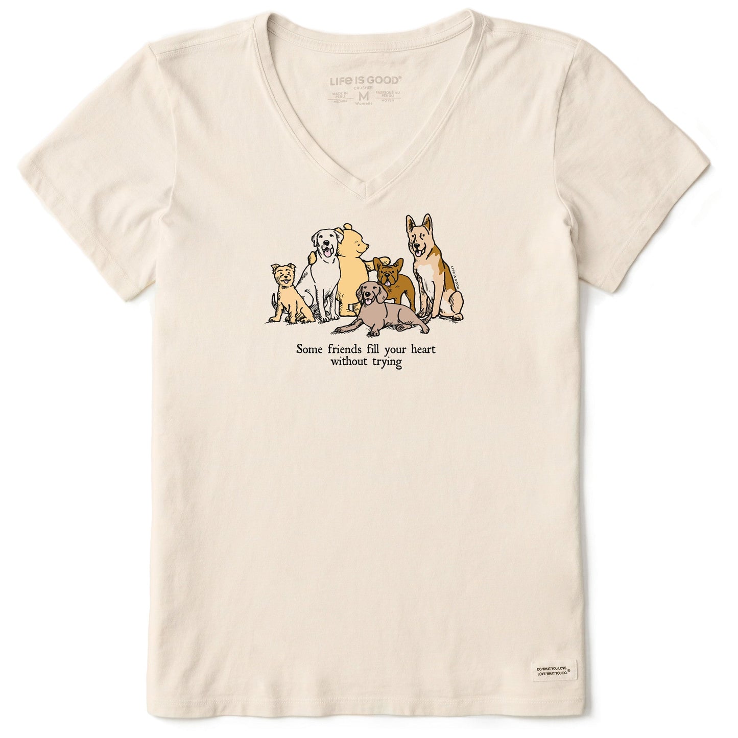 Women's Winnie Friends Fill Your Heart Short Sleeve Crusher Vee