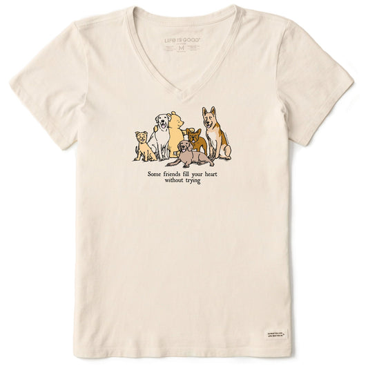 Women's Winnie Friends Fill Your Heart Short Sleeve Crusher Vee