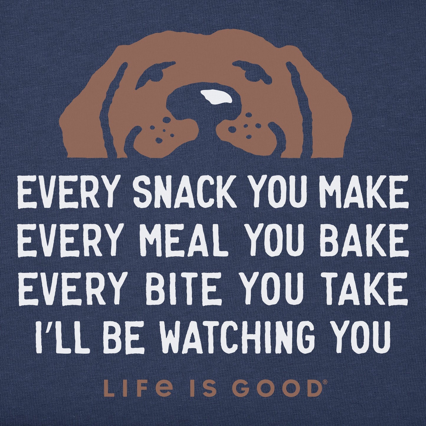 Men's I'll Be Watching You Chocolate Lab Short Sleeve Tee