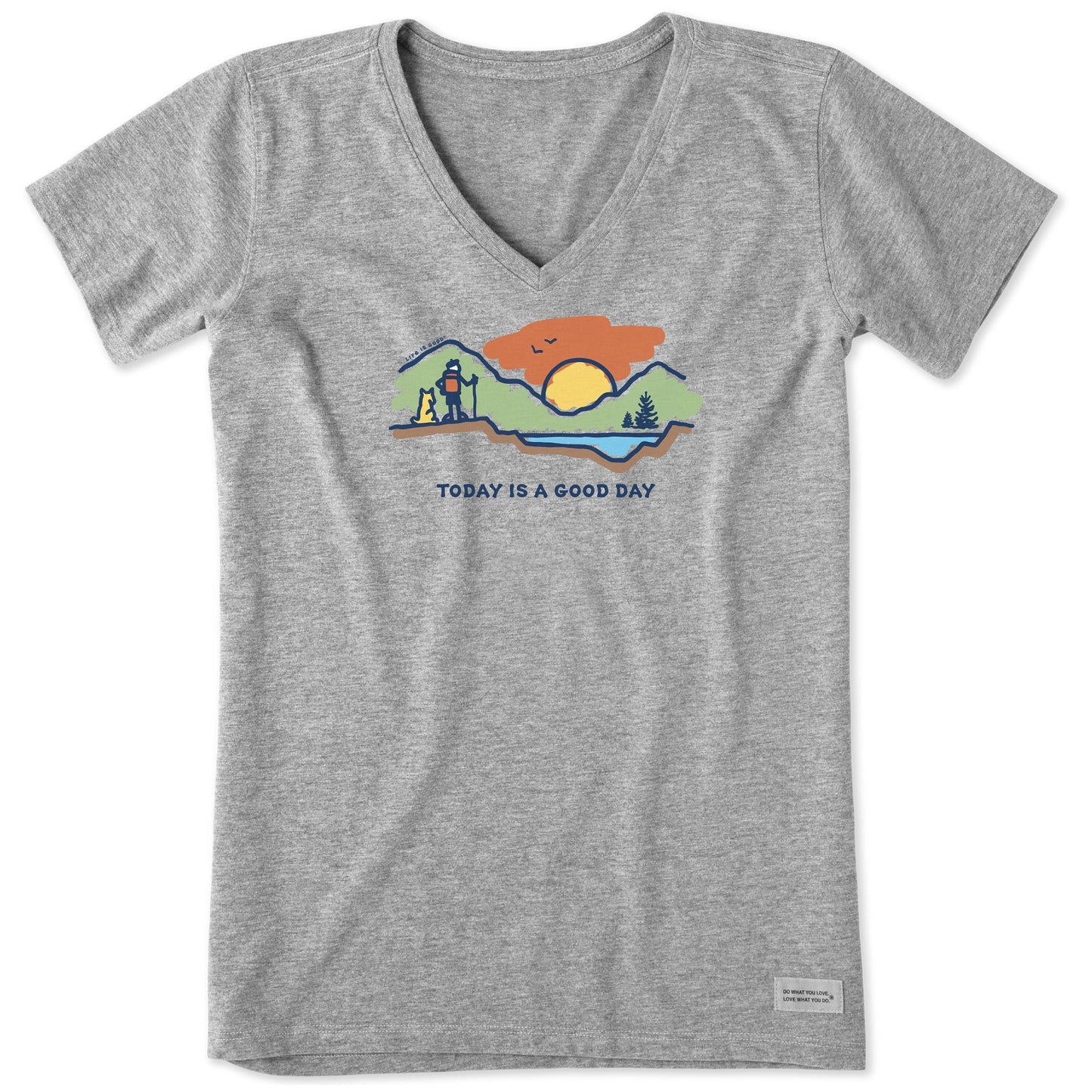 Women's Today is a Good Day Mountain Hike Short Sleeve Crusher Vee