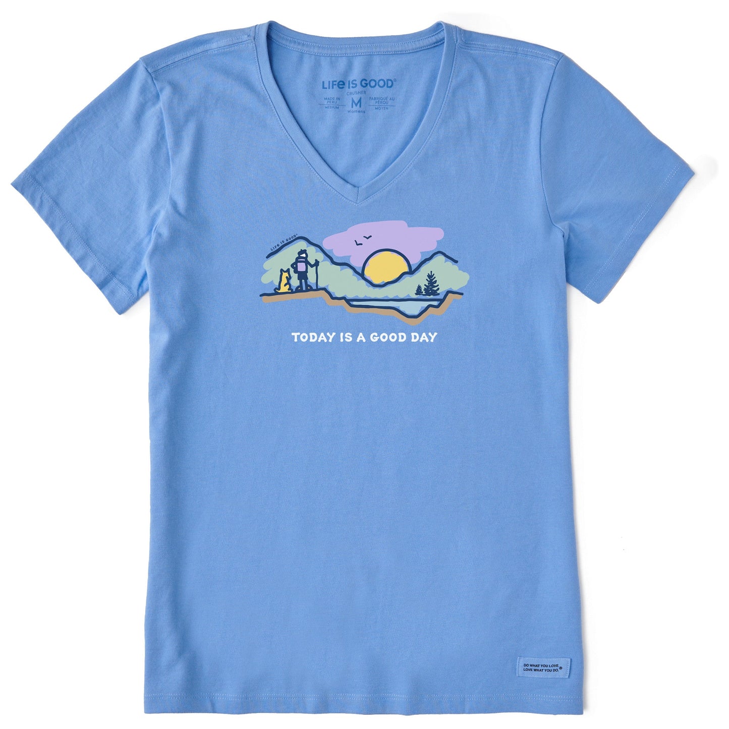 Women's Today is a Good Day Mountain Hike Short Sleeve Crusher Vee