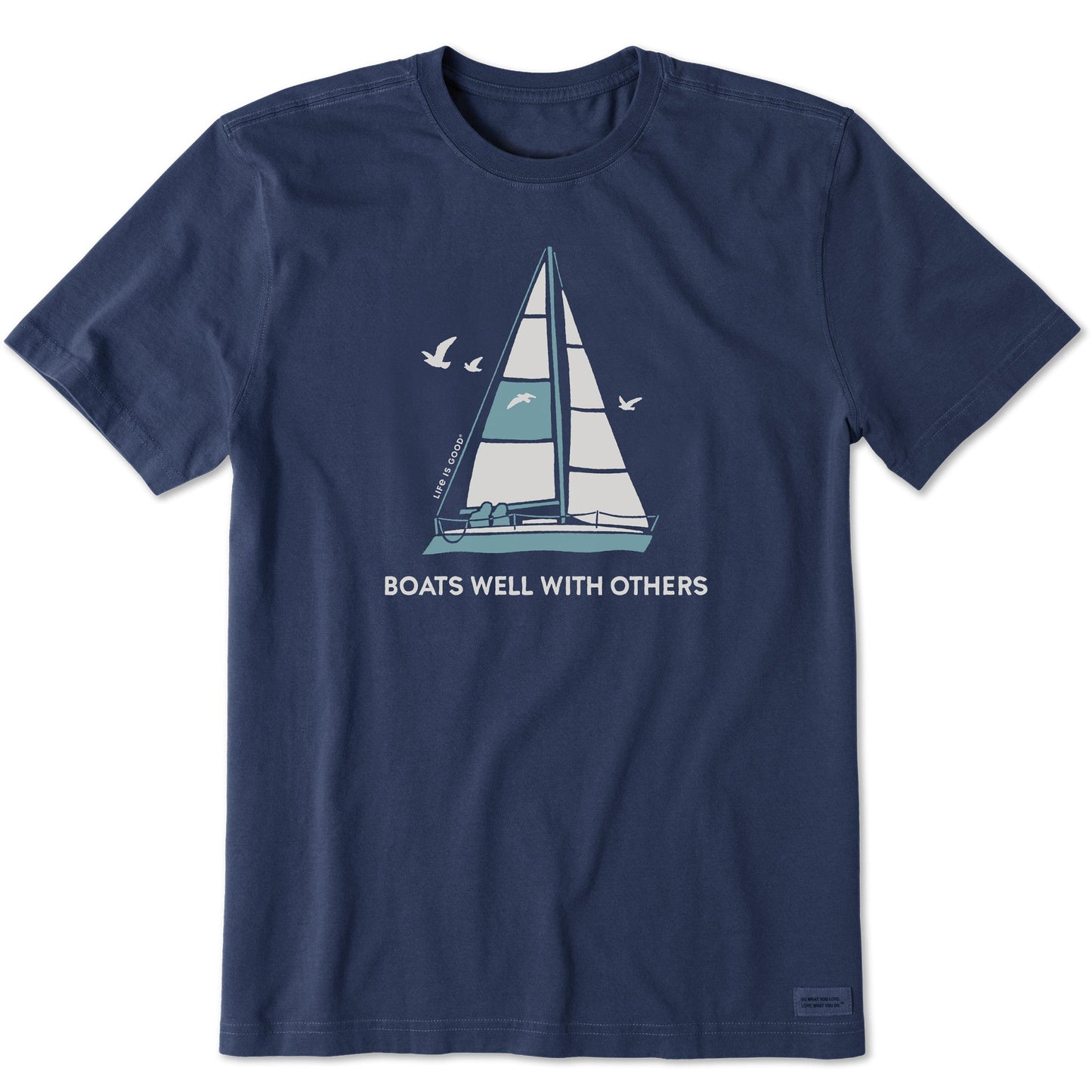 Men's Boats Well with Others Sail Boat Short Sleeve Tee