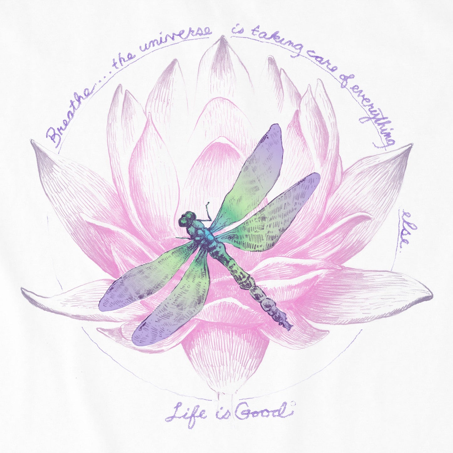 Women's Dragonfly Lotus Breathe Short Sleeve Tee