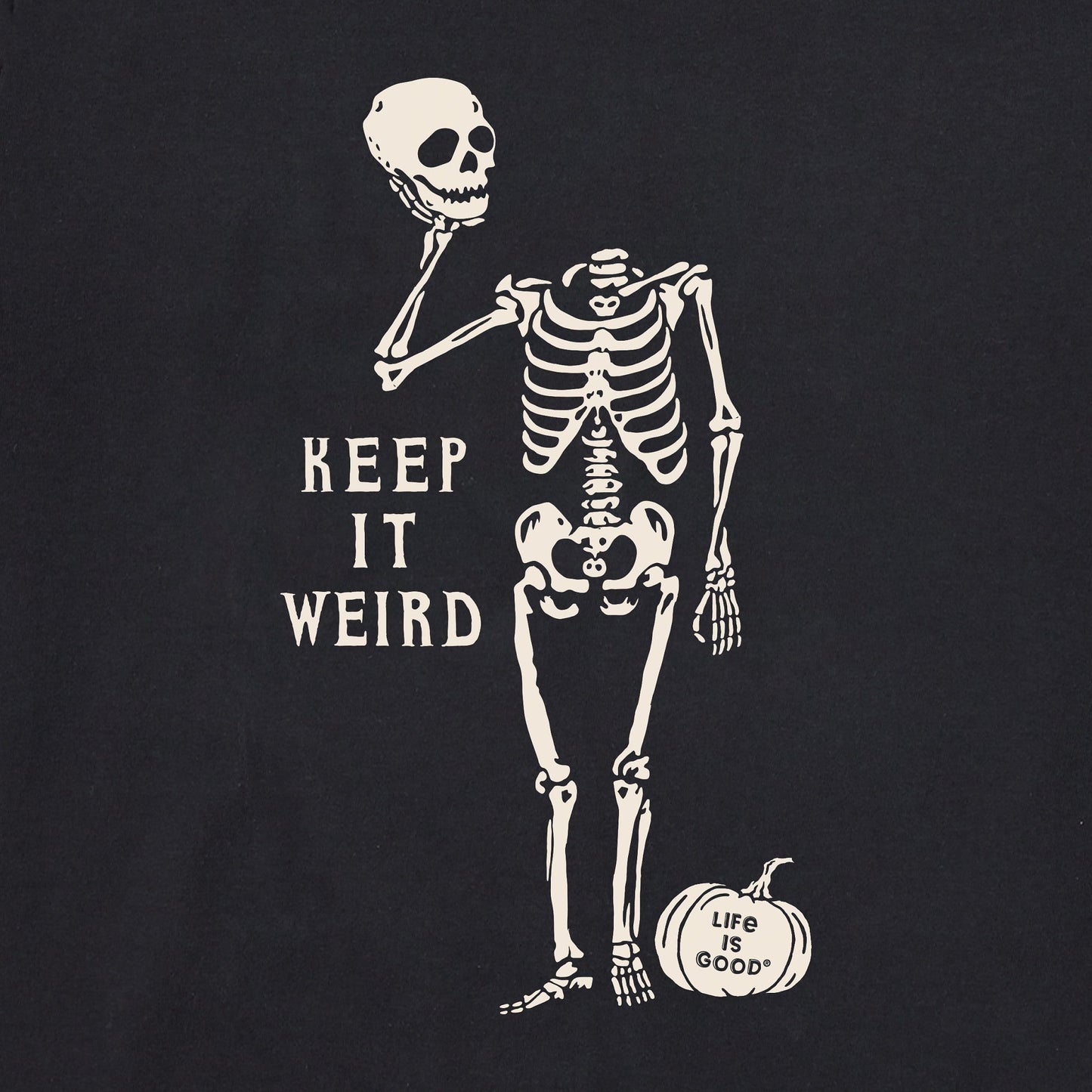 Kids Keep it Weird Skeleton Long Sleeve Crusher Tee