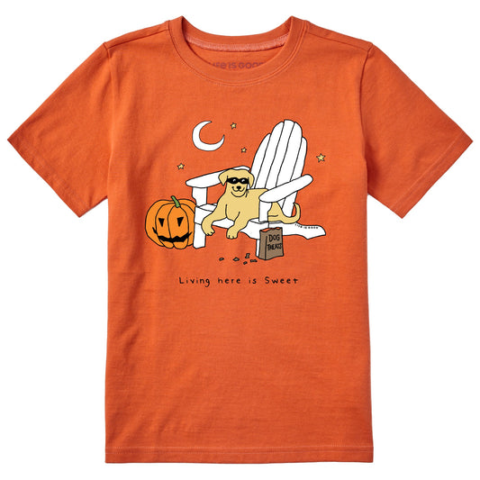 Kids Living the Treat Life Halloween Short Sleeve Crusher Tee