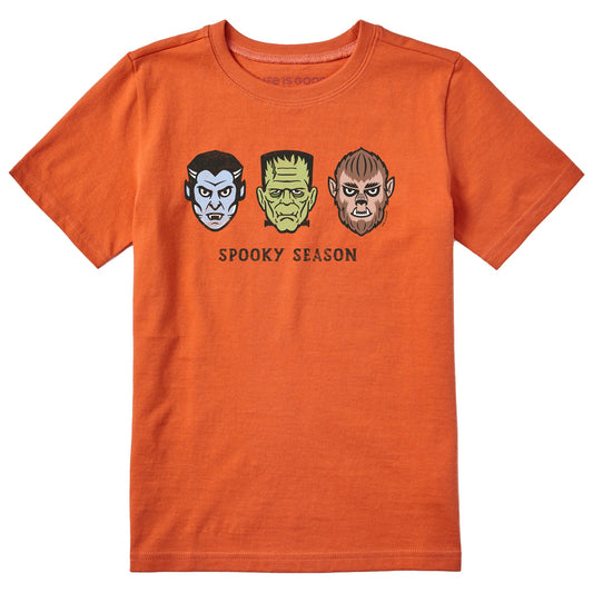 Kids Spooky Season Monsters Short Sleeve Crusher Tee