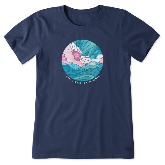 Women's Sun & Waves San Diego Short Sleeve Crusher-LITE Tee