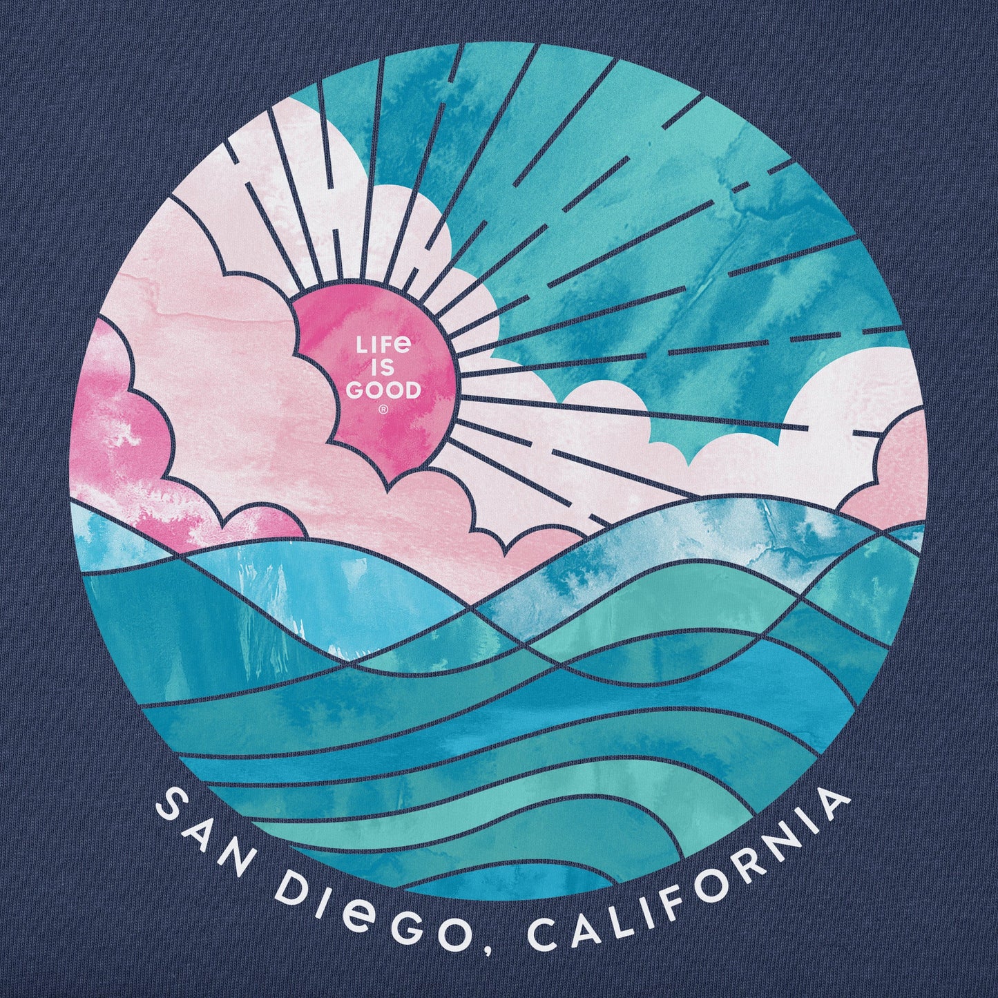 Women's Sun & Waves San Diego Short Sleeve Crusher-LITE Tee