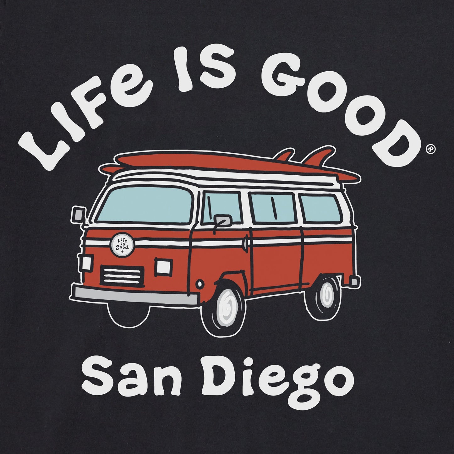 Men's San Diego Surf Van Short Sleeve Crusher Tee