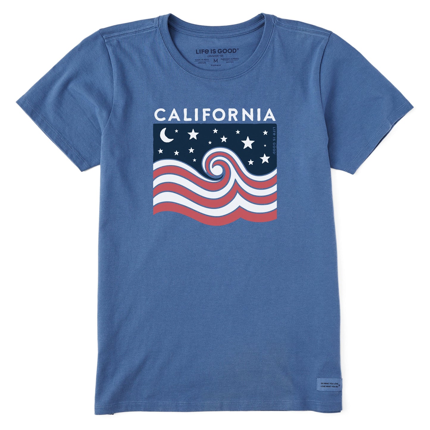 Women's Cali American Wave Short Sleeve Crusher Tee