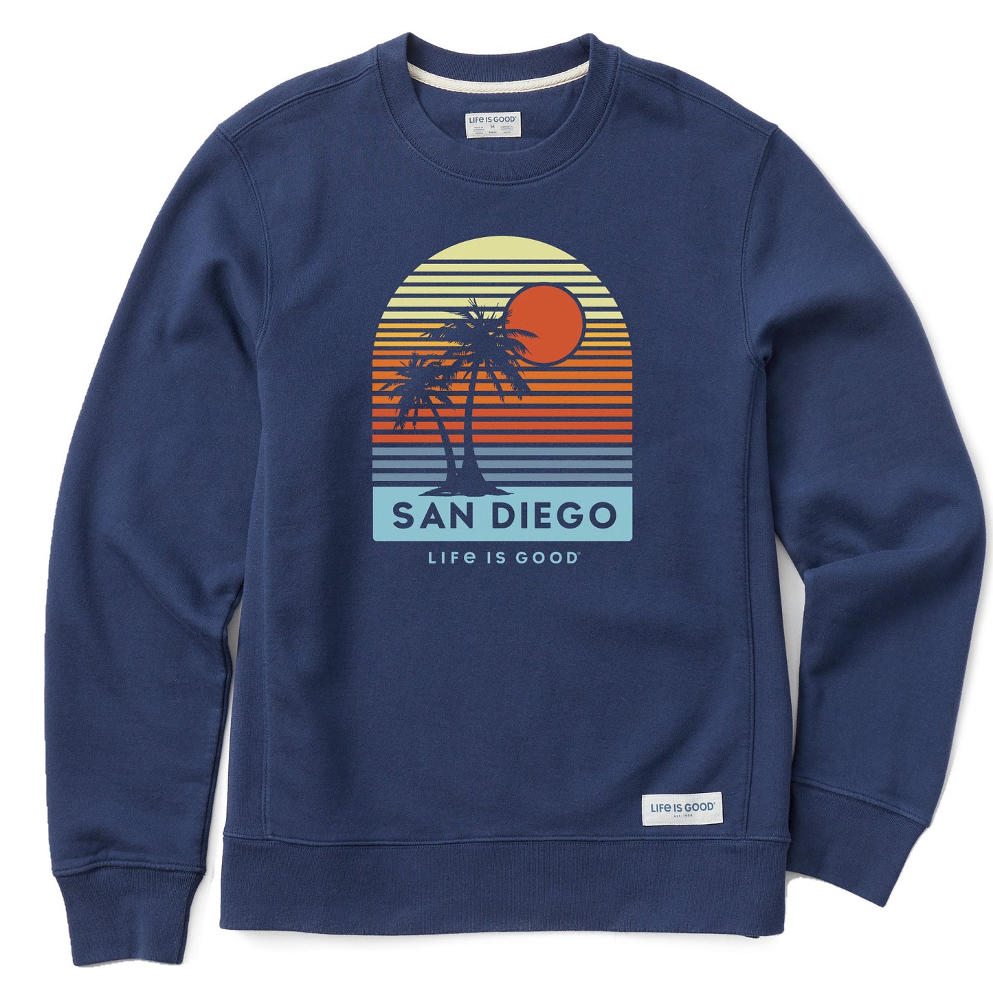 Men's San Diego Arched Palm and Sun Simply True Fleece Crew