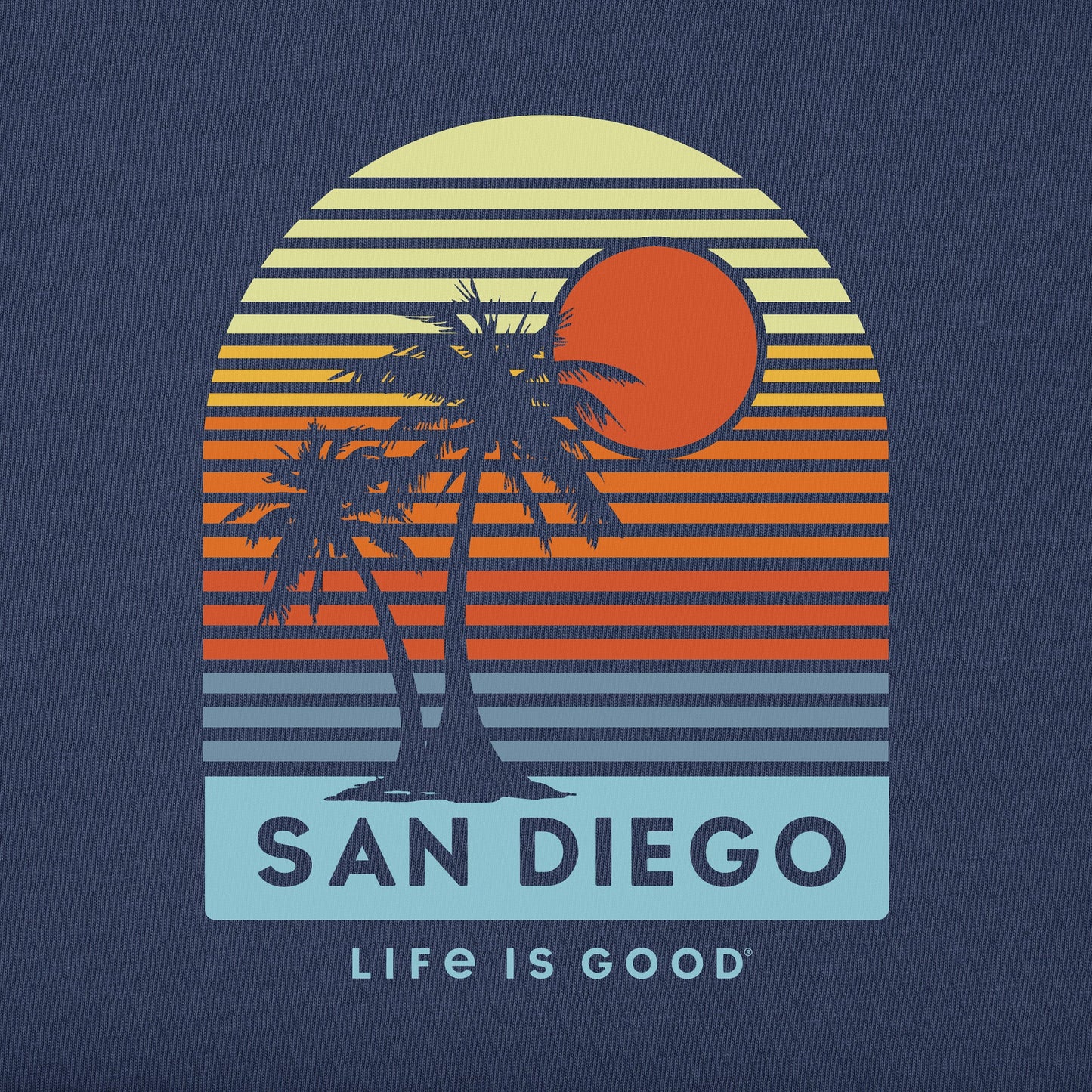 Men's San Diego Arched Palm and Sun Simply True Fleece Crew
