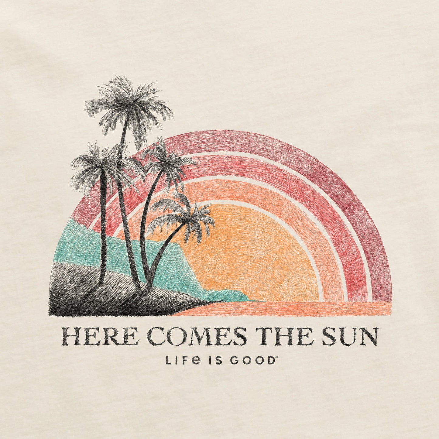 Women's Here Comes The Sun Rainbow Simply True Crew