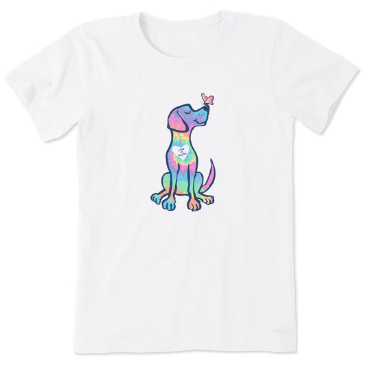 Women's Tie Dye Spring Dog Short Sleeve Tee
