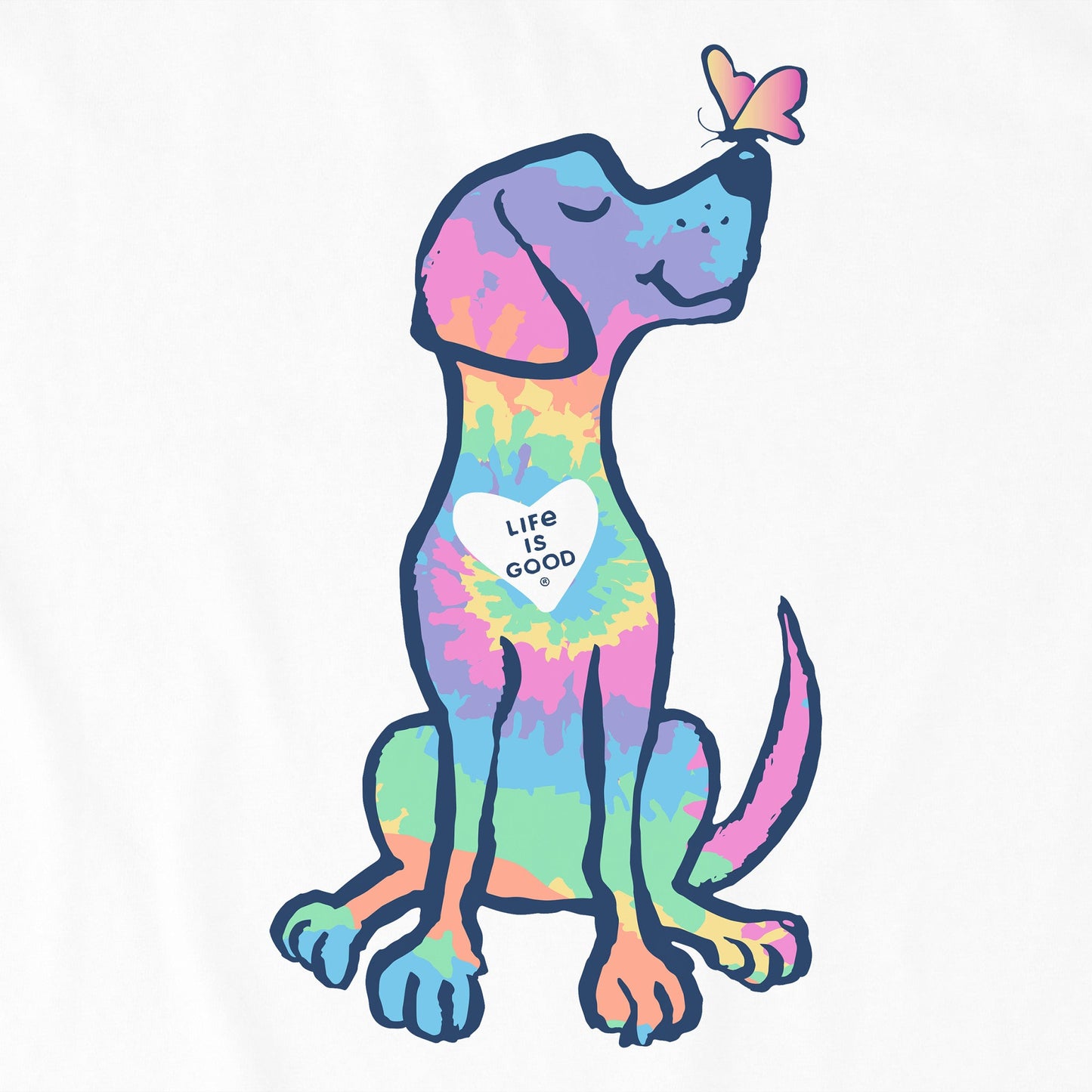 Women's Tie Dye Spring Dog Short Sleeve Tee