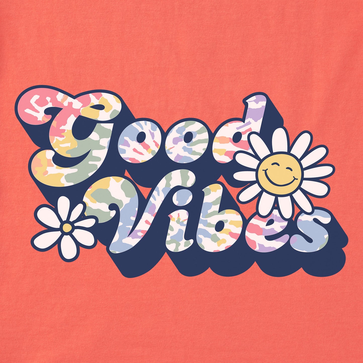Women's Tie Dye Good Vibes Short Sleeve Tee