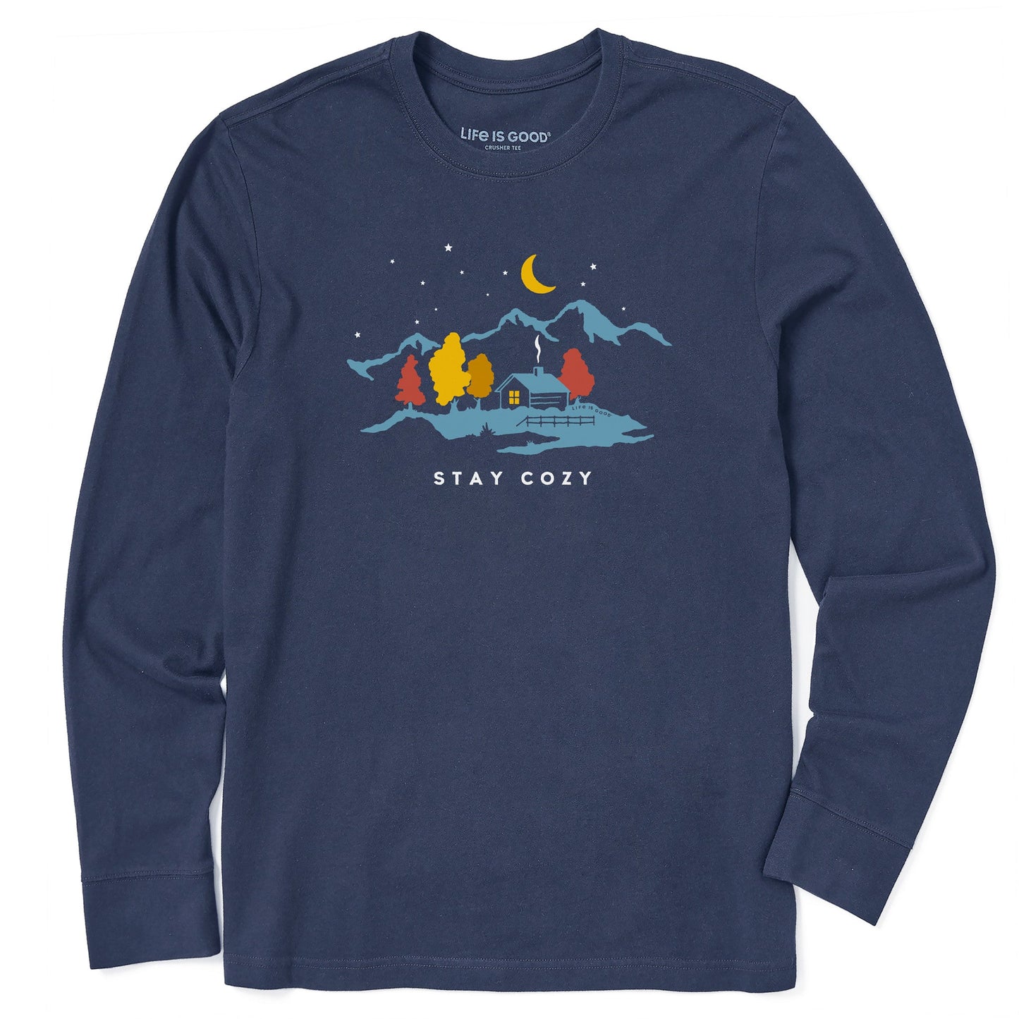 Men's Stay Cozy Cabin Long Sleeve Crusher Tee