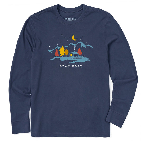 Men's Stay Cozy Cabin Long Sleeve Crusher Tee
