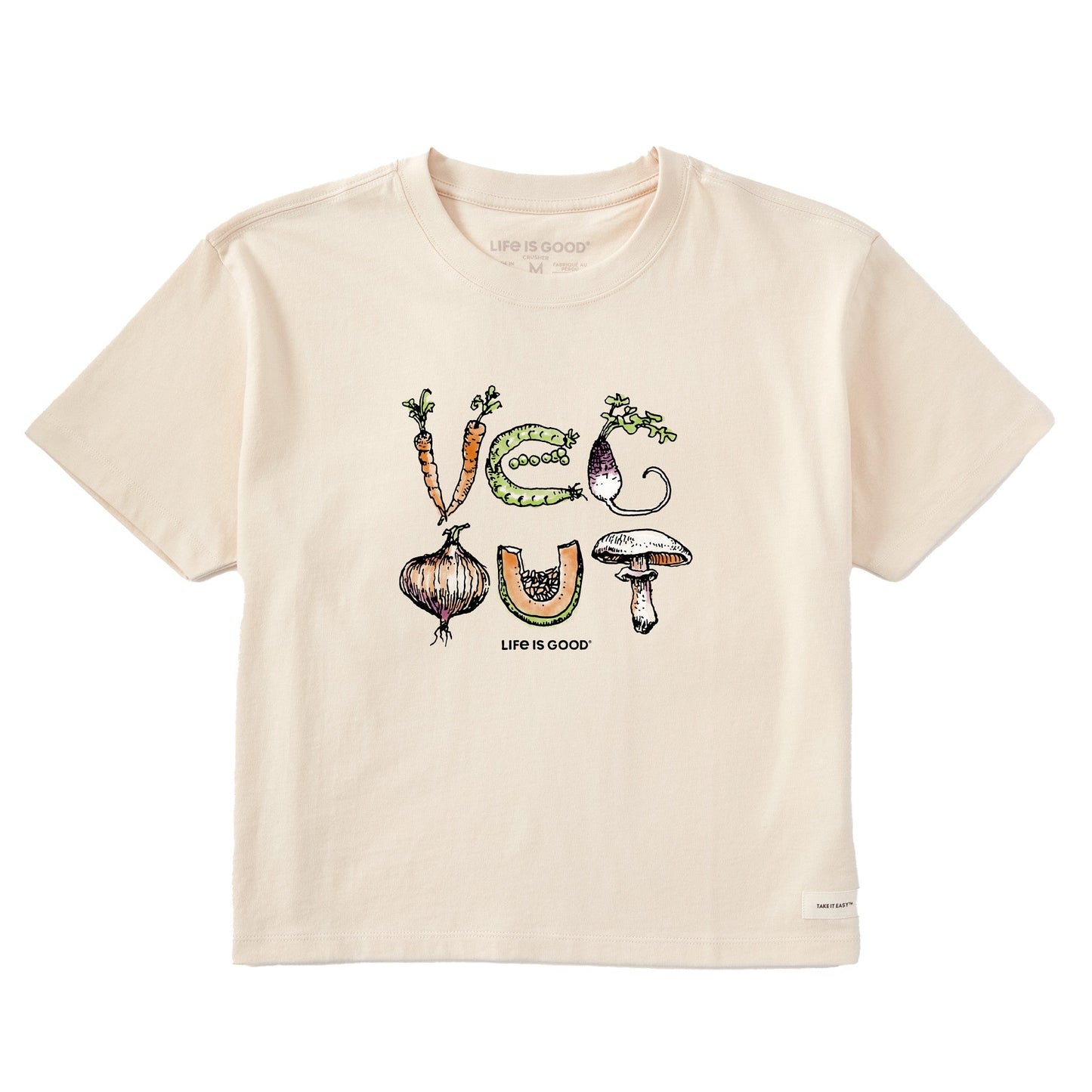 Women's Veg Out Veggies Short Sleeve Crusher Boxy Tee