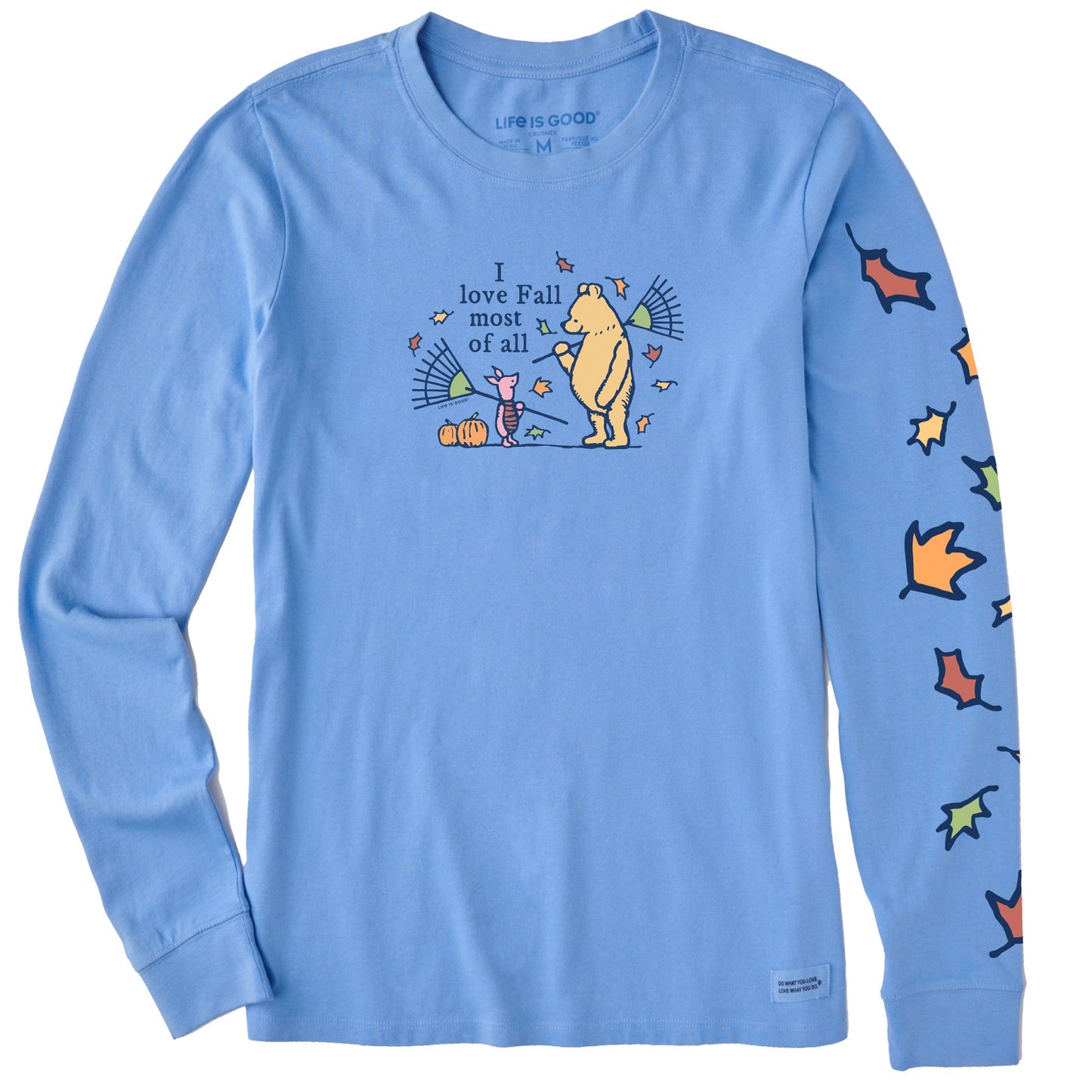 Women's Winnie I love Fall Most of All Long Sleeve Crusher Tee