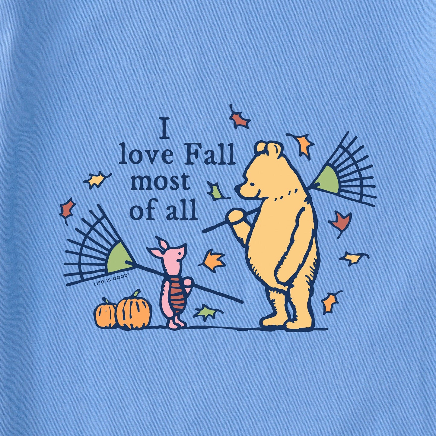 Women's Winnie I love Fall Most of All Long Sleeve Crusher Tee