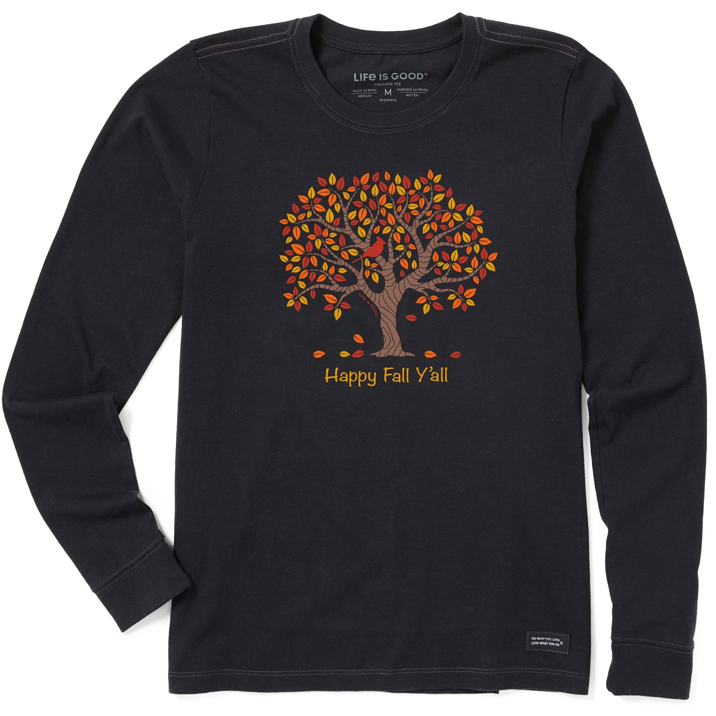 Women's Happy Fall Y'All Tree Long Sleeve Crusher Tee