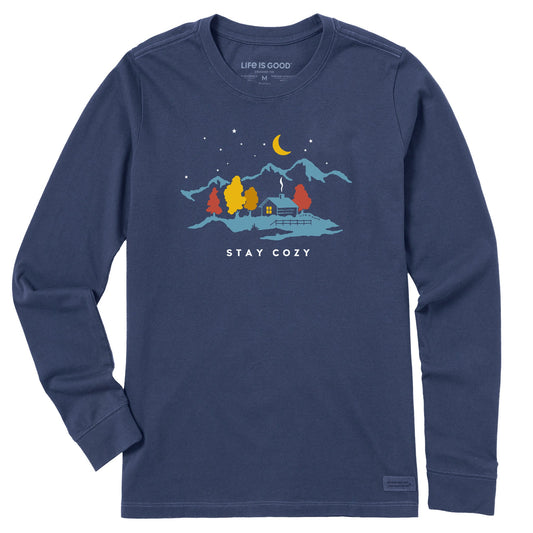 Women's Stay Cozy Cabin Long Sleeve Crusher Tee