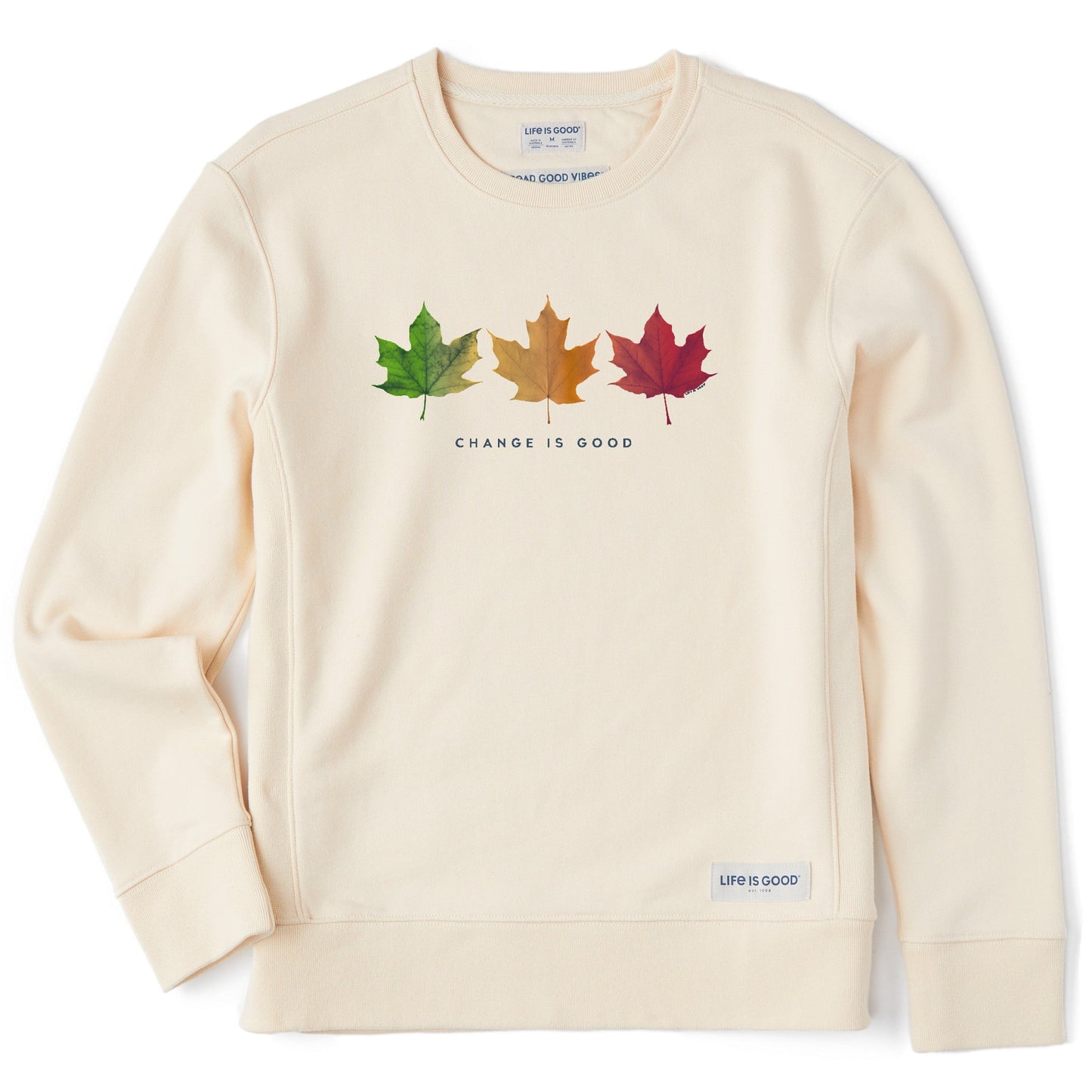 Women's Change is Good 3 Leaves Simply True Fleece Crew