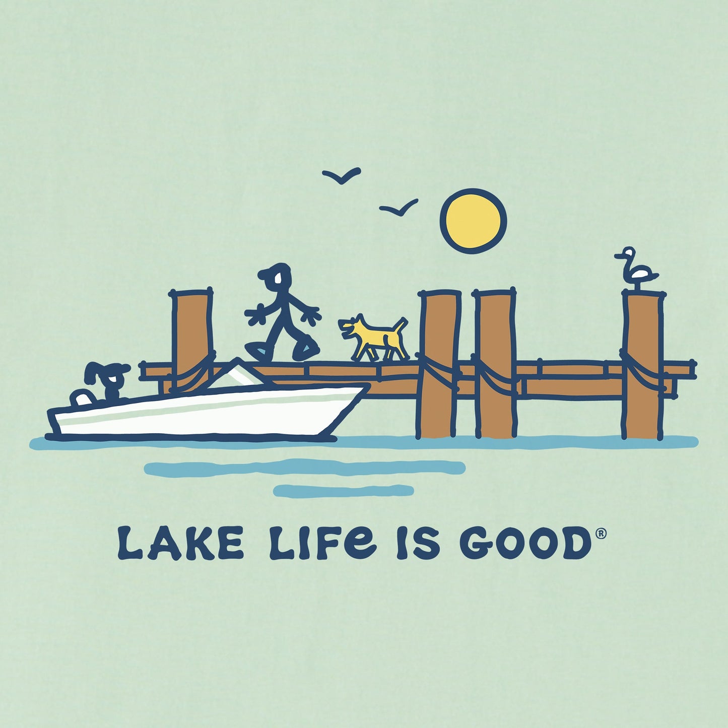 Men's Dock Lake Life is Good Short Sleeve Tee