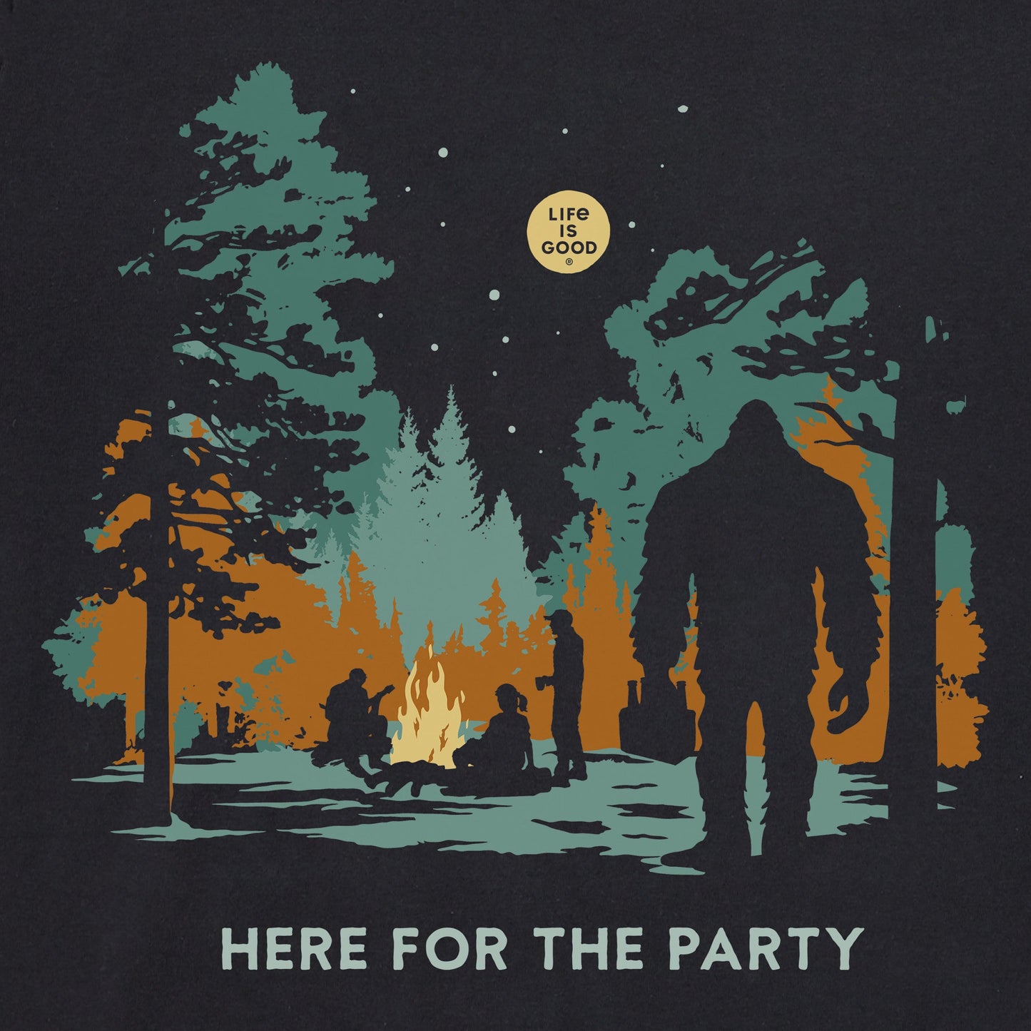 Men's Big Foot Here for the Party Short Sleeve Tee