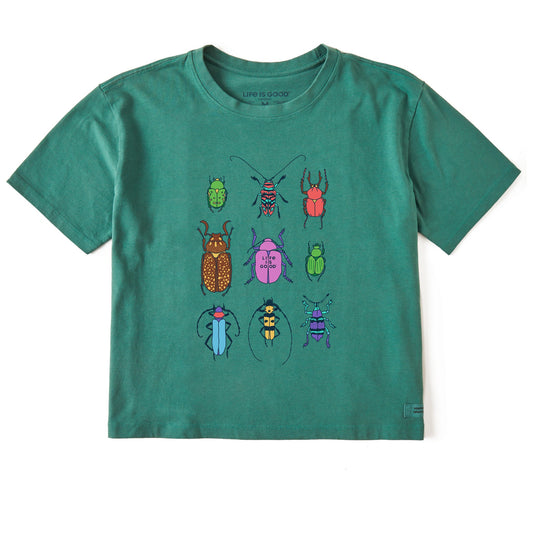 Women's Cool Bug Grid Short Sleeve Crusher Boxy Tee