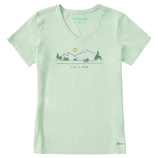 Women's Dog Vista Short Sleeve Crusher Vee