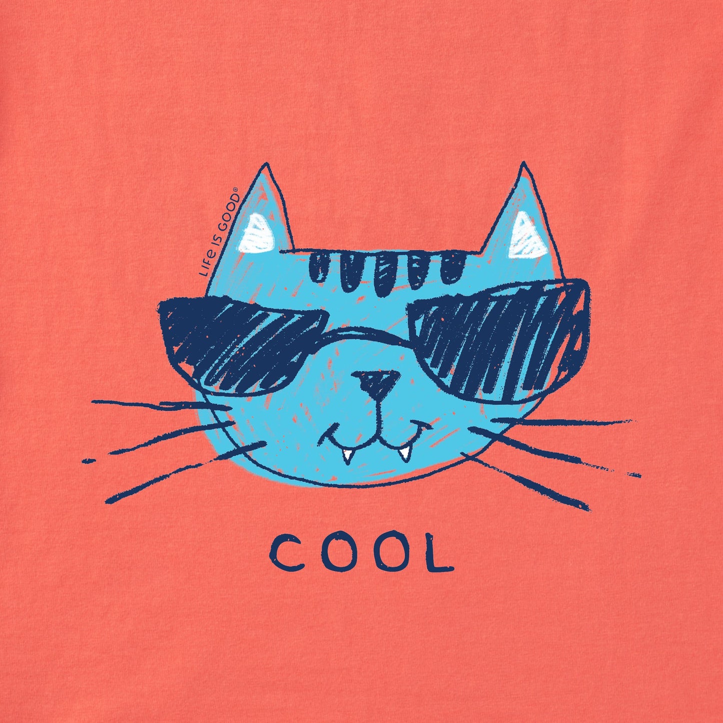 Kids Cool Cat Short Sleeve Crusher Tee