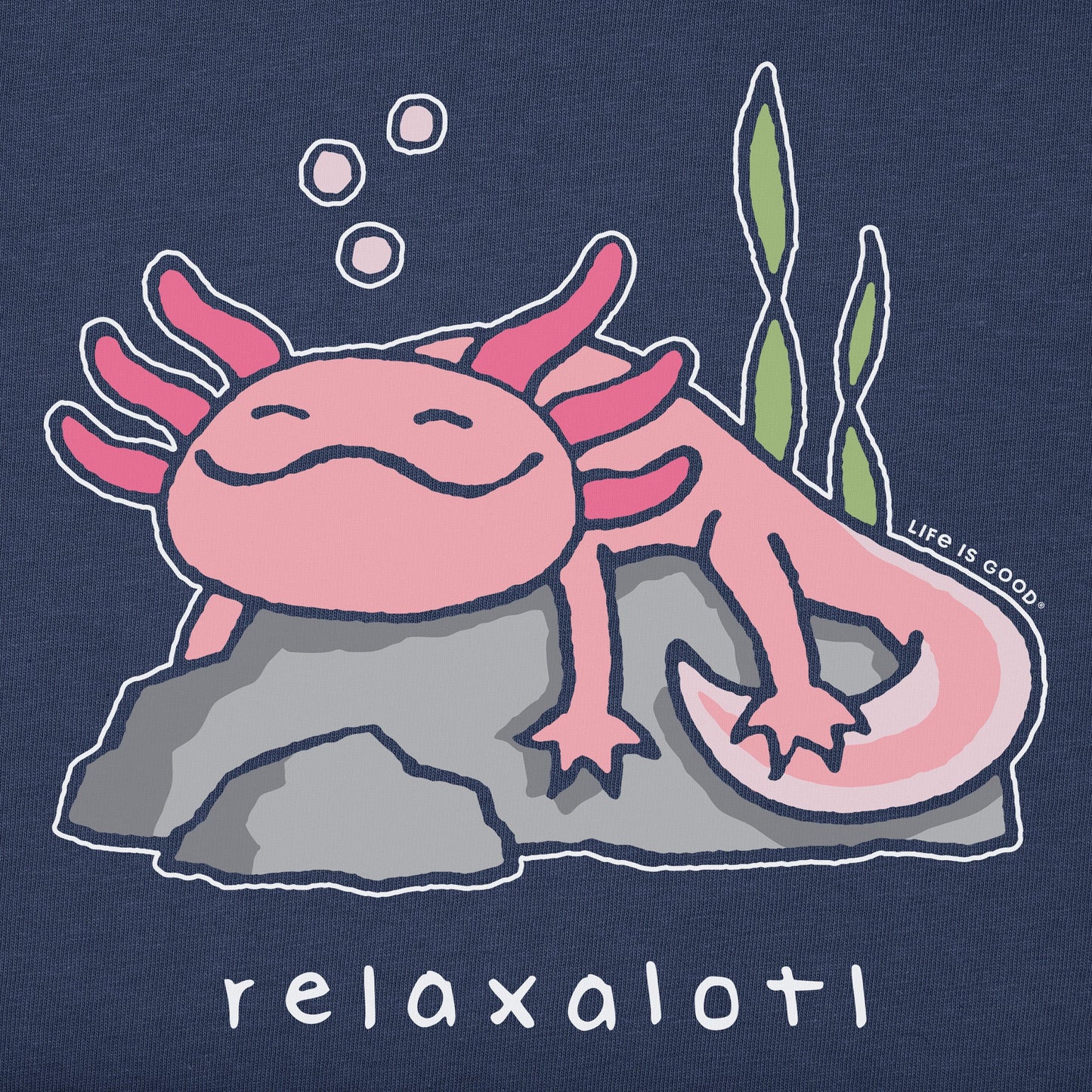 Kids Relaxalotl Long Sleeve Crusher Tee