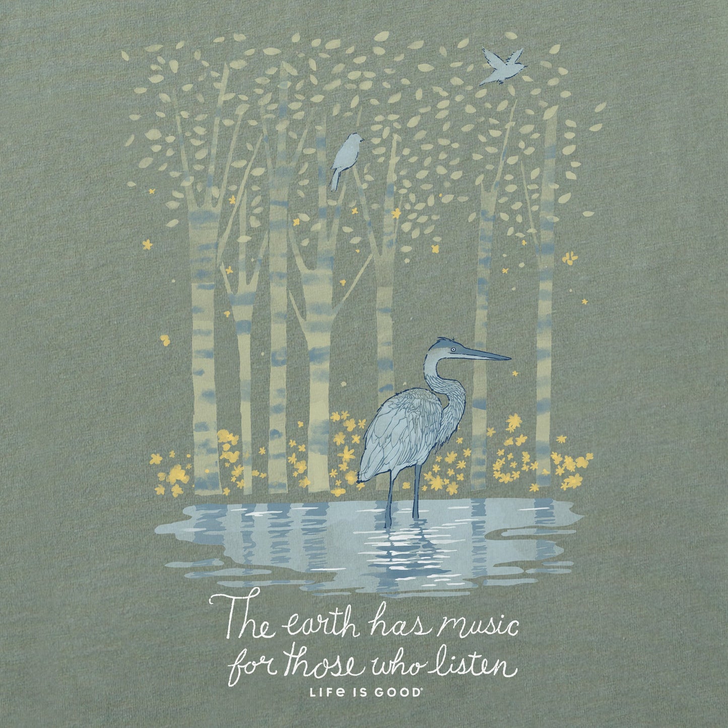 Women's Earth Has Music Heron Short Sleeve Tee