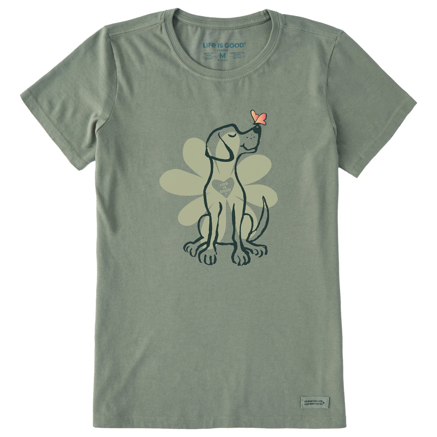 Women's Spring Daisy Dog Short Sleeve Tee