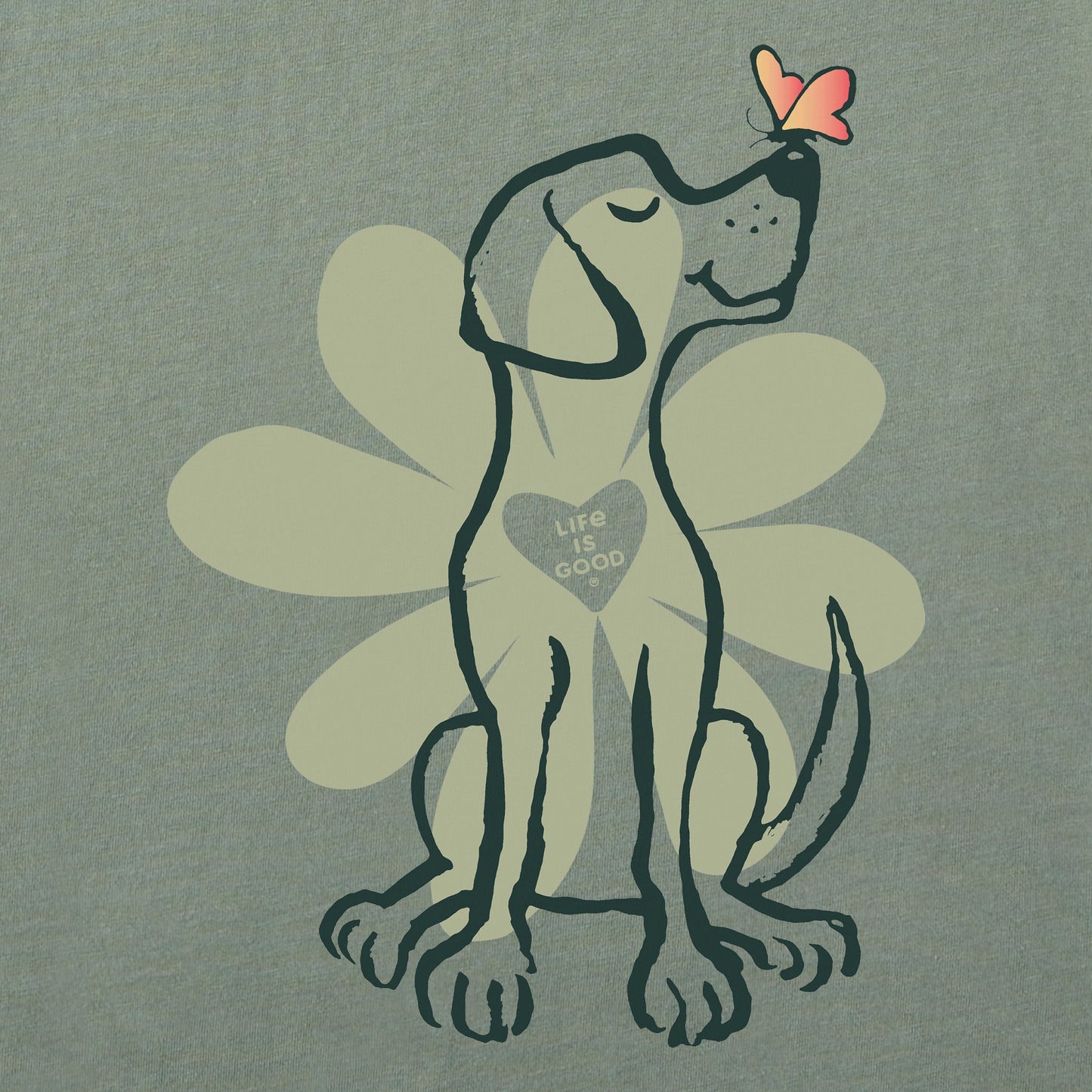 Women's Spring Daisy Dog Short Sleeve Tee