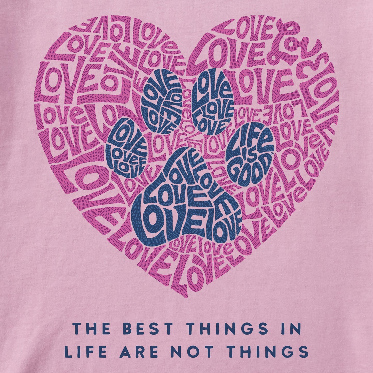 Women's Best Things Paw Heart Short Sleeve Vee