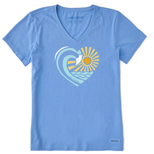 Women's Waveheart Short Sleeve Crusher Vee