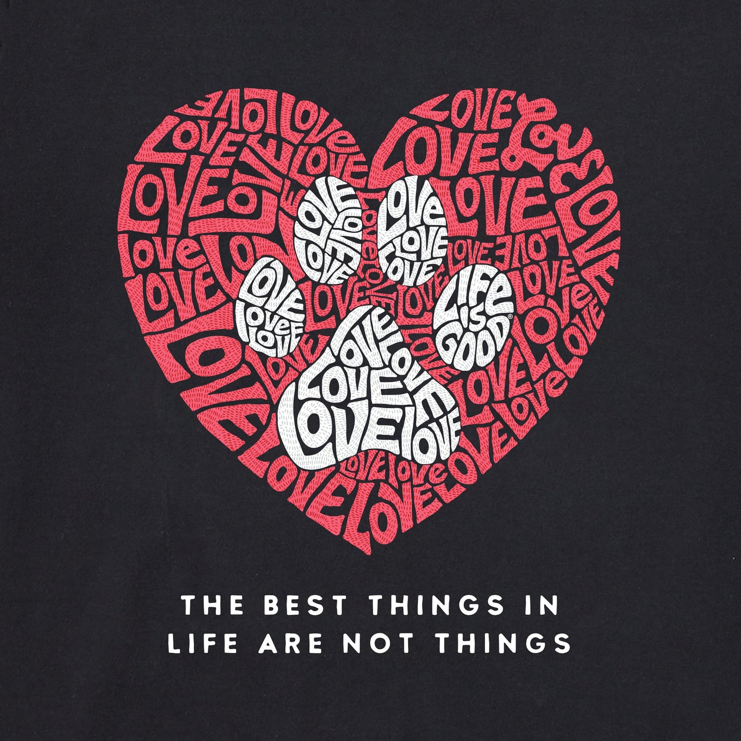 Women's Best Things Paw Heart Short Sleeve Vee