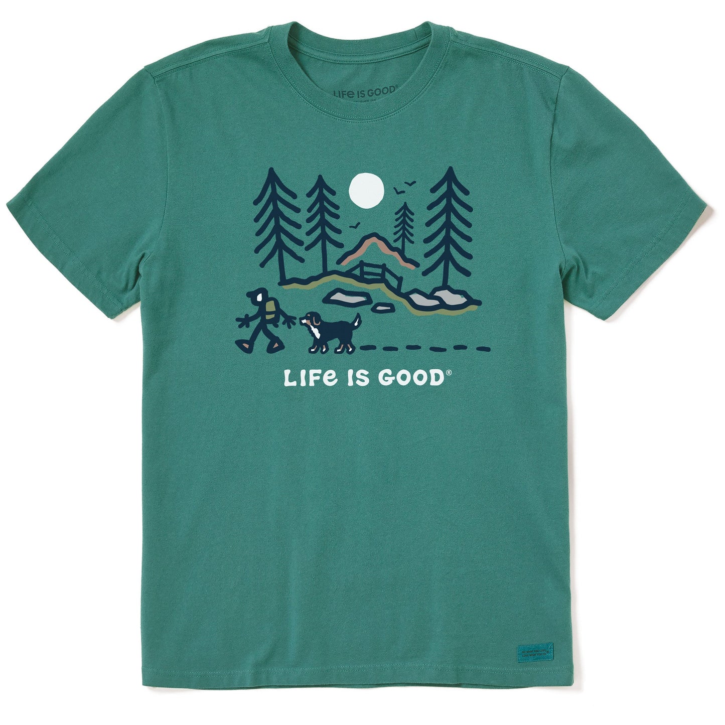 Men's Bernese Hiking Through the Woods Short Sleeve Crusher Tee